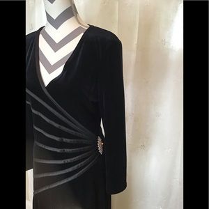 Jessica Howard Velvet Long Gown